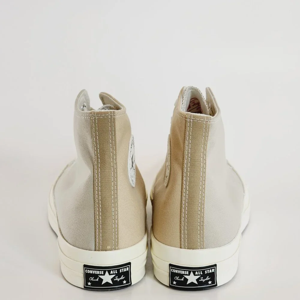 Converse Chuck 70 Hi Tri-Panel Oat Milk/Beach Stone Unisex Sneakers A05658C NWT - Picture 5 of 6